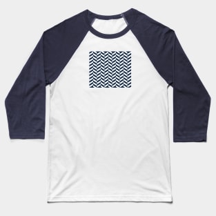 Herringbone Pattern - Navy Baseball T-Shirt